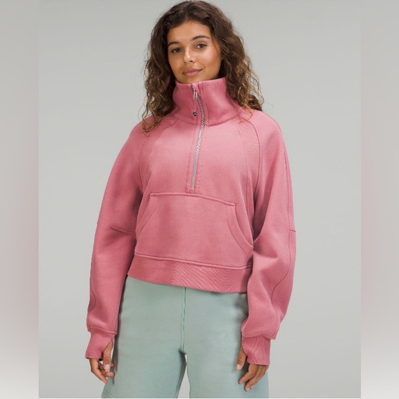 lululemon athletica Tops - lululemon athletica Pink Half-Zip Sweatshirt